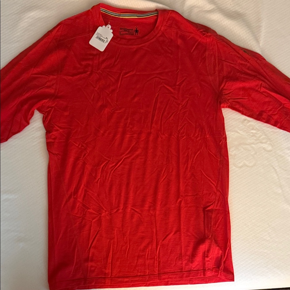 Smartwool Men's Vibrant Red Long Sleeve Tee